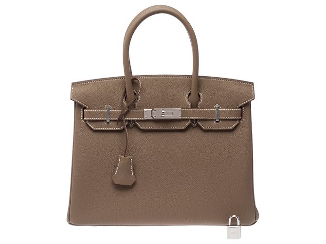 Hermès Borsa HERMES Birkin 30 in Pelle Étoupe - 103717 Taupe - vista 3