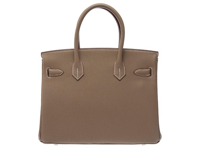 Hermès Borsa HERMES Birkin 30 in Pelle Étoupe - 103717 Taupe - vista 4