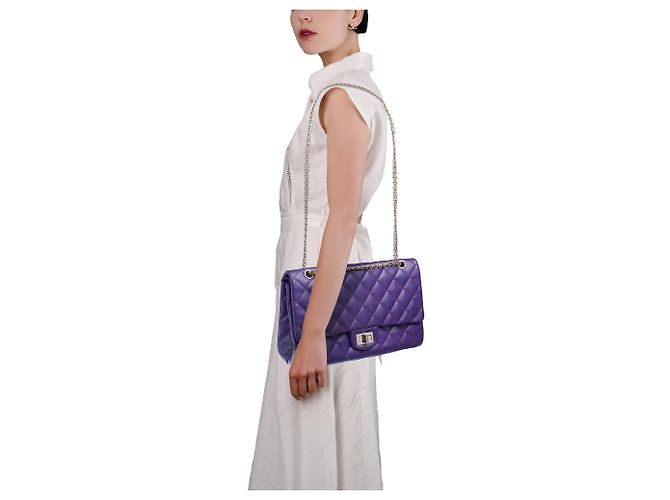 Mademoiselle Borsa CHANEL 2.55 in Pelle Viola - 103728 Porpora - vista 12