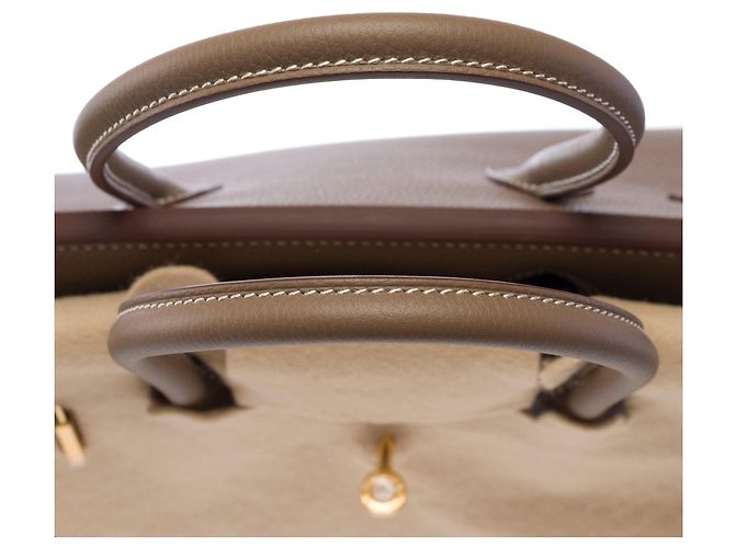 Hermès Borsa HERMES Birkin 30 in Pelle Étoupe - 103716 Taupe - vista 10
