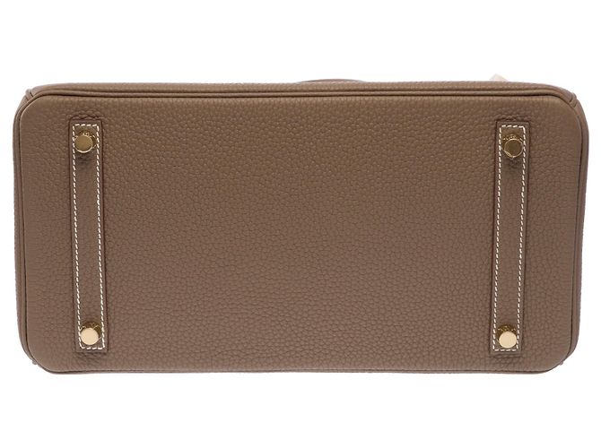 Hermès Borsa HERMES Birkin 30 in Pelle Étoupe - 103716 Taupe - vista 11