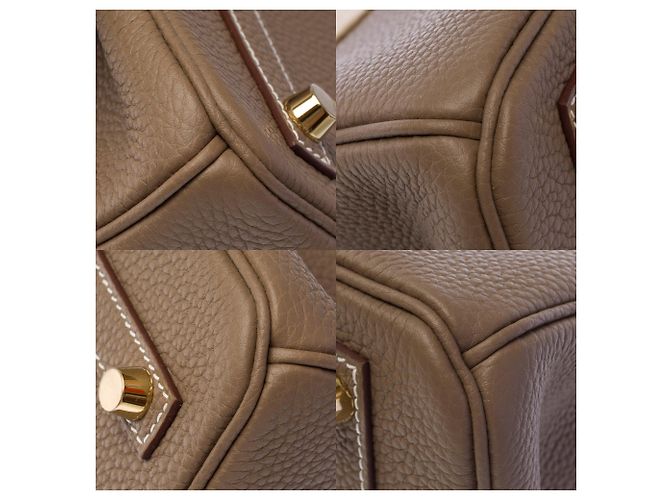 Hermès Borsa HERMES Birkin 30 in Pelle Étoupe - 103716 Taupe - vista 12