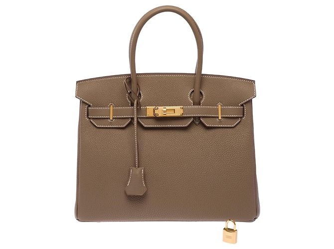 Hermès Borsa HERMES Birkin 30 in Pelle Étoupe - 103716 Taupe - vista 3