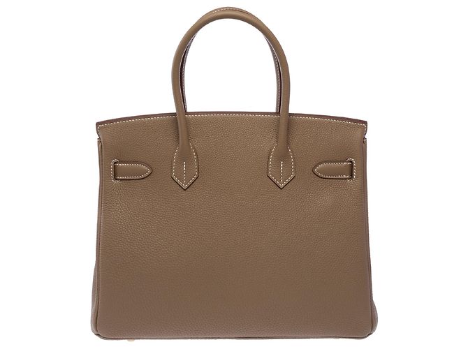 Hermès Borsa HERMES Birkin 30 in Pelle Étoupe - 103716 Taupe - vista 4