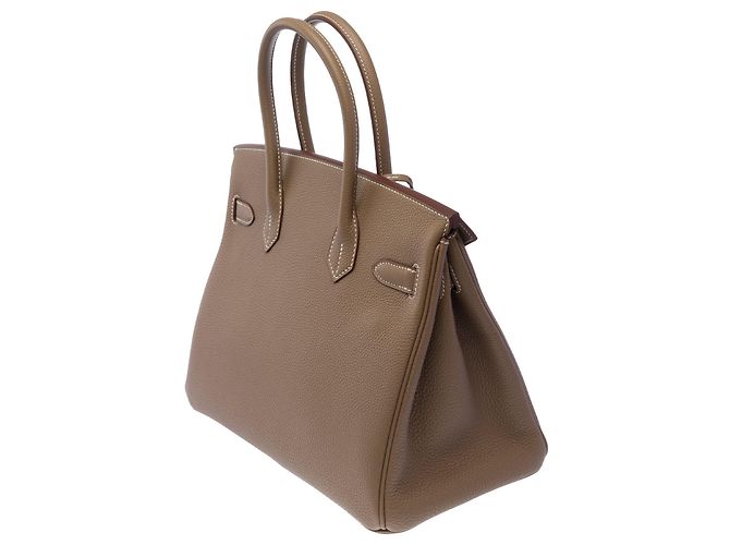 Hermès Borsa HERMES Birkin 30 in Pelle Étoupe - 103716 Taupe - vista 6