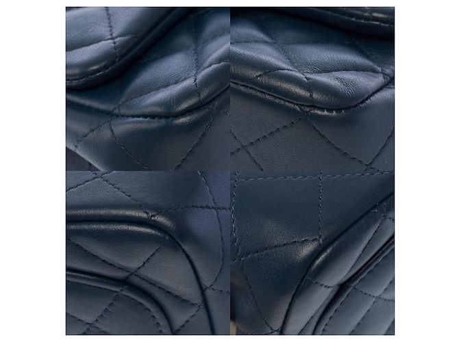 Borsa CHANEL Timeless/Classique in Pelle Blu Navy - 103730 - vista 11