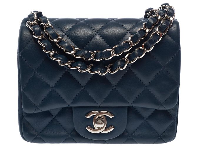 Borsa CHANEL Timeless/Classique in Pelle Blu Navy - 103730 - vista 2