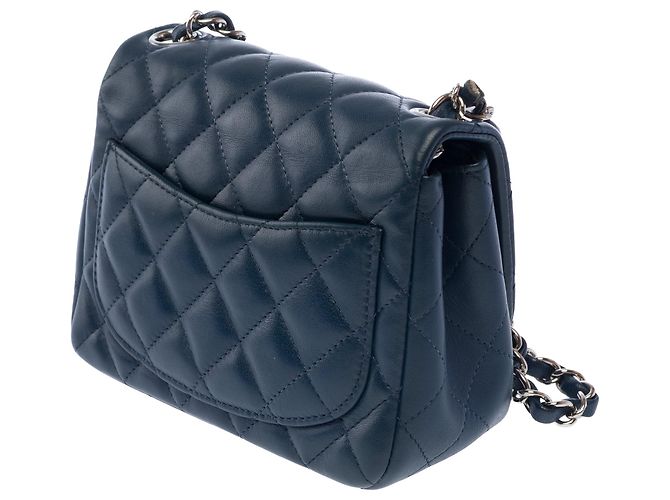 Borsa CHANEL Timeless/Classique in Pelle Blu Navy - 103730 - vista 5