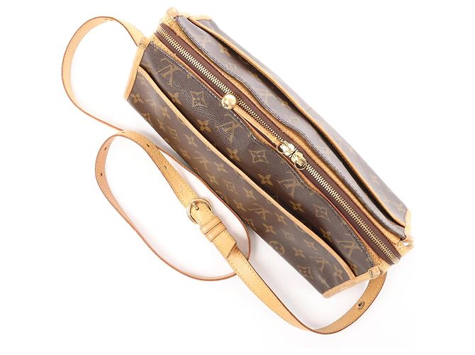 Borsa a tracolla Louis Vuitton Popincourt Long Monogram marrone M40008 - vista 13