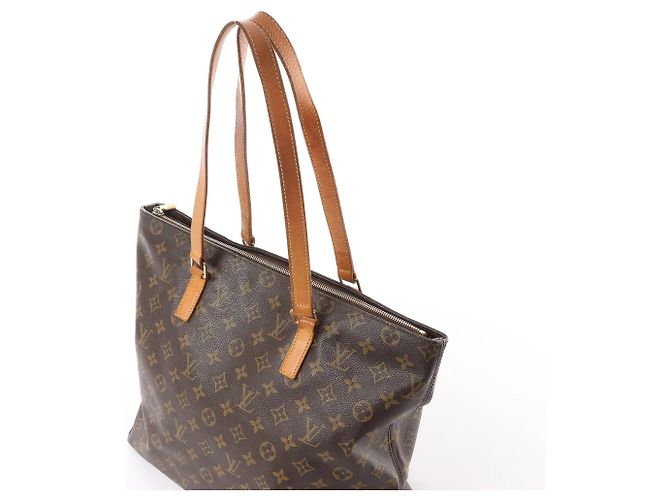 Borsa a tracolla Louis Vuitton Cabas Mezzo Monogram marrone M51151 - vista 3