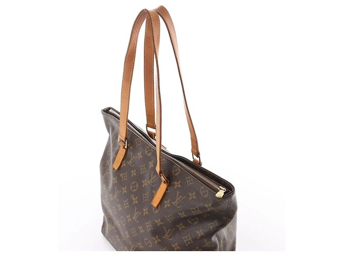 Borsa a tracolla Louis Vuitton Cabas Mezzo Monogram marrone M51151 - vista 5
