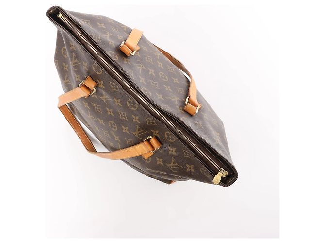 Borsa a tracolla Louis Vuitton Cabas Mezzo Monogram marrone M51151 - vista 7