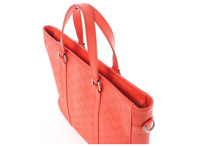 Borsa Louis Vuitton Tadao PM Damier Infini Rosso N41268 - vista 4