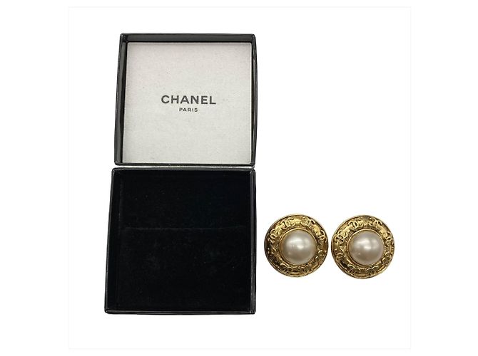 Chanel Coco Mark Clip-Ohrringe Weiß - Ansicht 7
