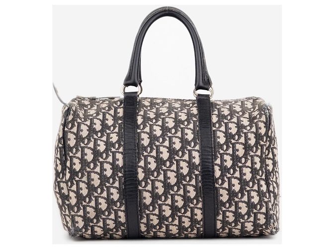 Dior 1980er Oblique Diorissimo Monogram Mini Boston Schultertasche Weiß - Ansicht 3