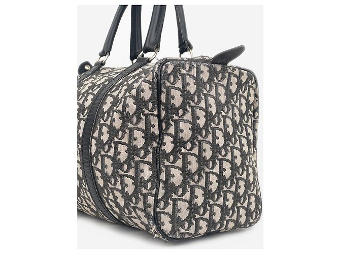 Dior 1980er Oblique Diorissimo Monogram Mini Boston Schultertasche Weiß - Ansicht 5