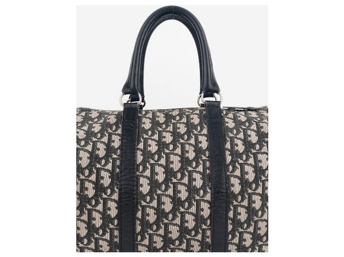 Dior 1980er Oblique Diorissimo Monogram Mini Boston Schultertasche Weiß - Ansicht 6