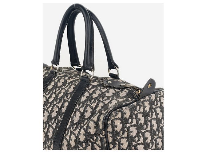 Dior 1980er Oblique Diorissimo Monogram Mini Boston Schultertasche Weiß - Ansicht 8