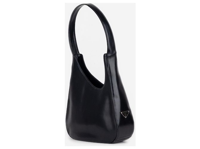 Prada AW98 Leder Hobo Schultertasche Schwarz - Ansicht 2
