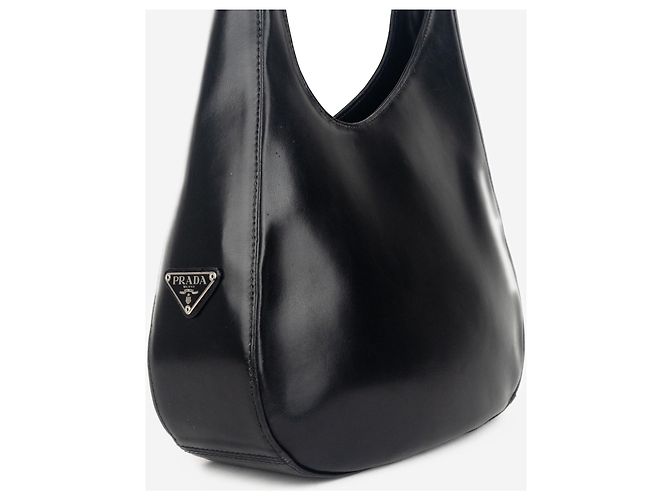 Prada AW98 Leder Hobo Schultertasche Schwarz - Ansicht 5