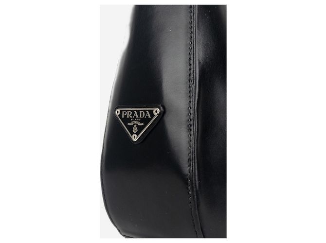 Prada AW98 Leder Hobo Schultertasche Schwarz - Ansicht 7