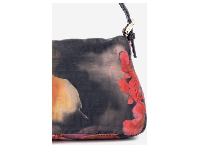 Borsa a tracolla Fendi 2000s Zucchino Monogram Abstract Floral Baguette - vista 5
