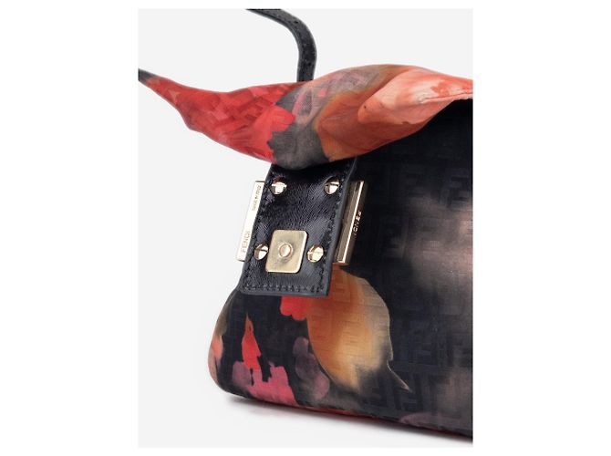 Borsa a tracolla Fendi 2000s Zucchino Monogram Abstract Floral Baguette - vista 6