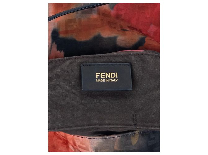 Borsa a tracolla Fendi 2000s Zucchino Monogram Abstract Floral Baguette - vista 7