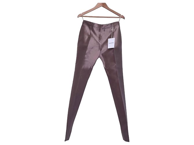 Valentino Garavani Pantalones de seda Valentino Beige - vista 2