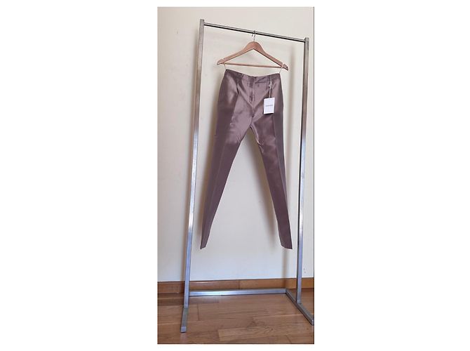 Valentino Garavani Pantalones de seda Valentino Beige - vista 4