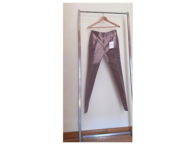Valentino Garavani Pantalones de seda Valentino Beige - vista 5
