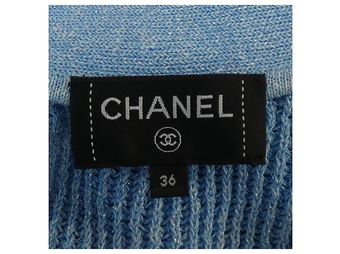 Cárdigan largo Chanel Azul - vista 5