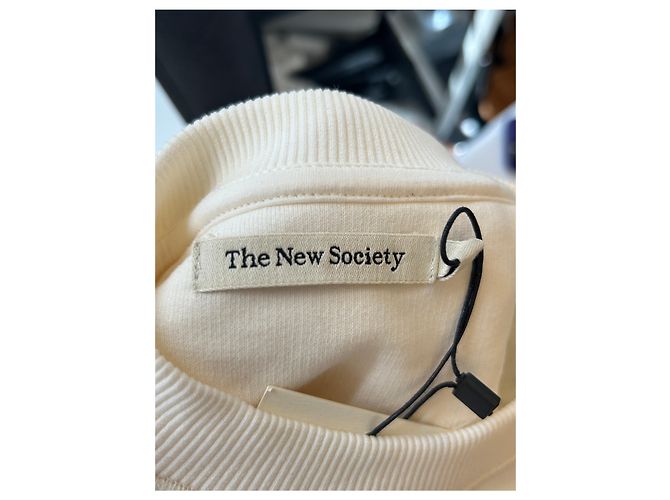 Autre Marque THE NEW SOCIETY Sweatshirt aus Baumwolle Ecru M Beige - Ansicht 5