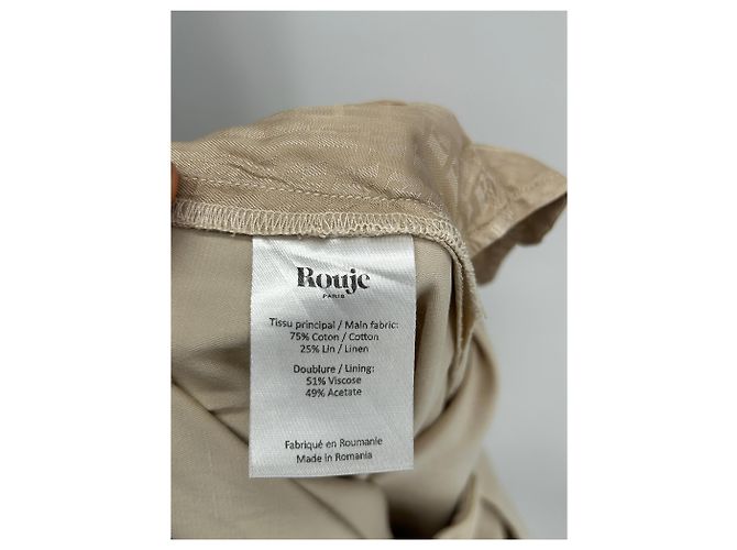 Pantalones Rouje de algodón beige Talla 40 - vista 4