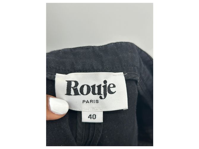 Pantaloni neri in cotone Rouje Taglia 40 Nero - vista 3