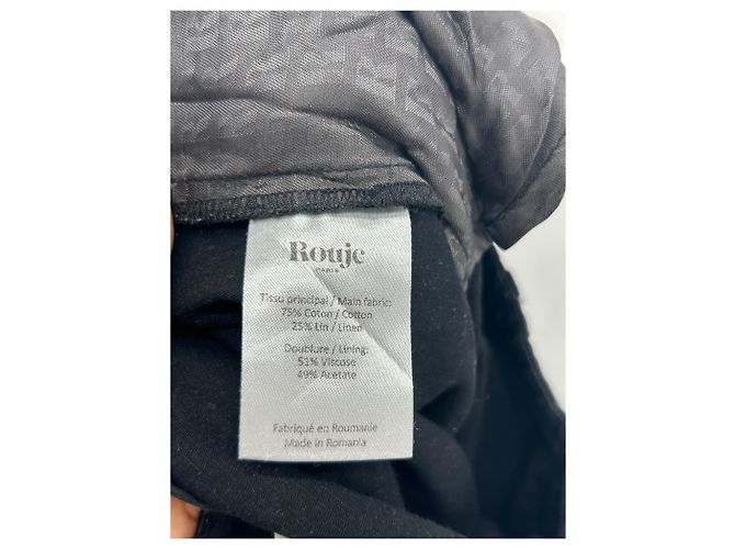 Pantaloni neri in cotone Rouje Taglia 40 Nero - vista 4