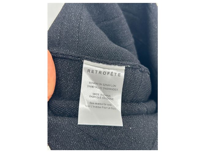 Retrofête Tuta nera glitterata Nero - vista 4