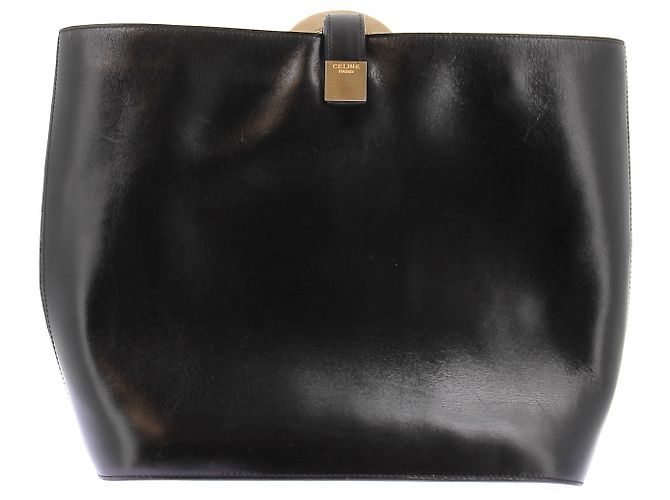 Céline Bolso de mano en cuero negro - vista 2