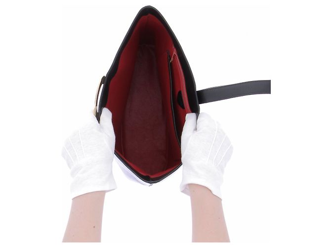 Céline Bolso de mano en cuero negro - vista 6