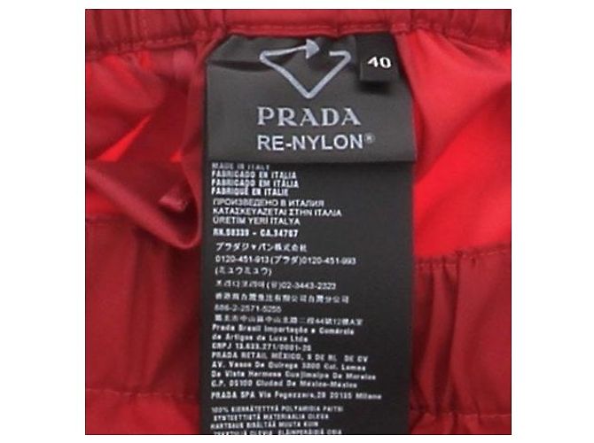 Short de nylon rojo Prada Roja - vista 7