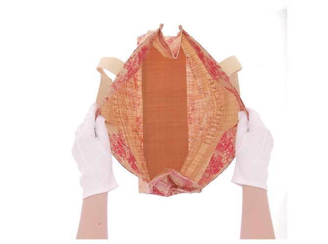 Borsa tote Dioriviera in rafia e toile de Jouy Beige - vista 3