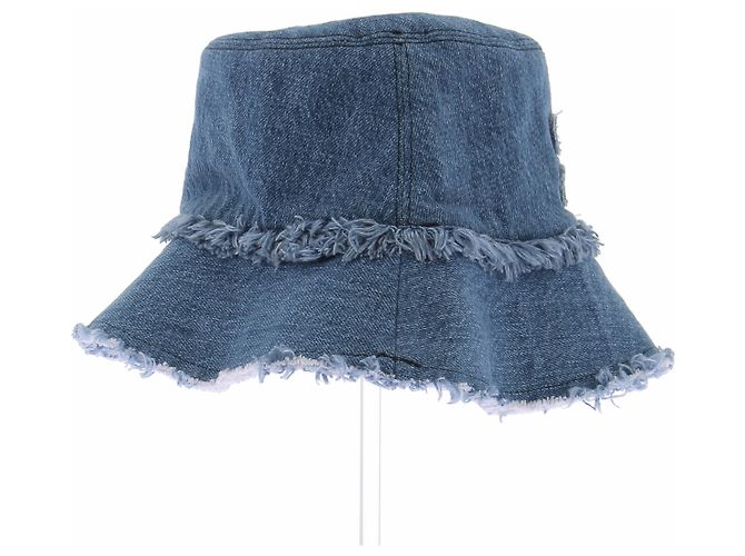 Berretto Miu Miu in denim blu - vista 3