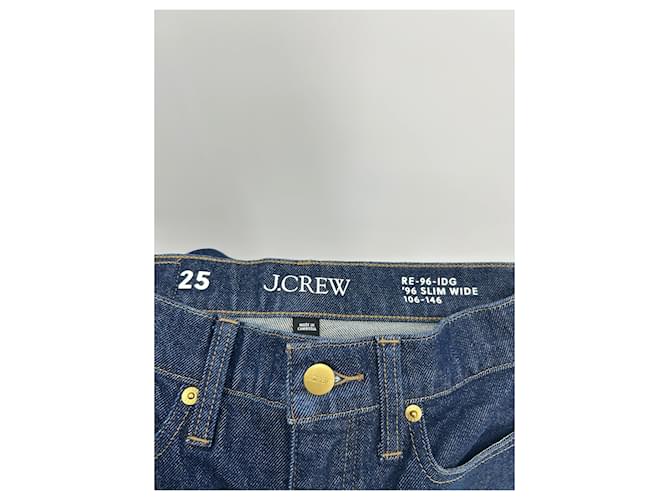 Jeans J.Crew blu navy in cotone non lavati Taglia 25 - vista 3