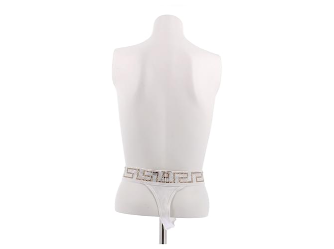 Versace Culotte bianca con strass Bianco - vista 2