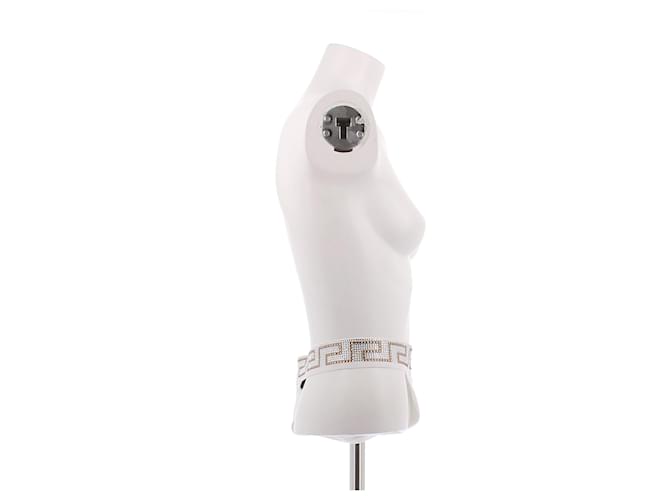 Versace Culotte bianca con strass Bianco - vista 3