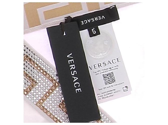 Versace Culotte bianca con strass Bianco - vista 5