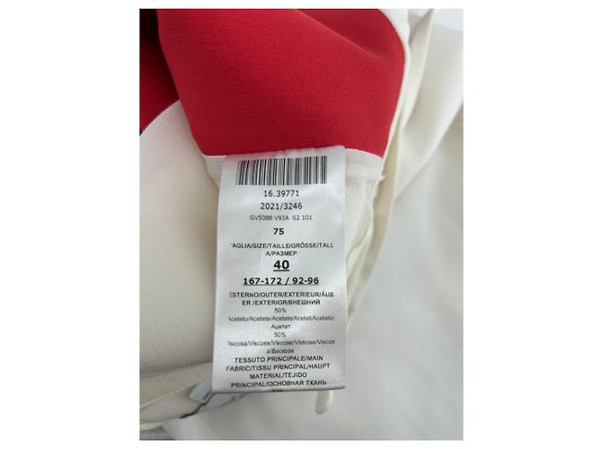 Giambattista Valli Weiß-rotes Kleid - Ansicht 4