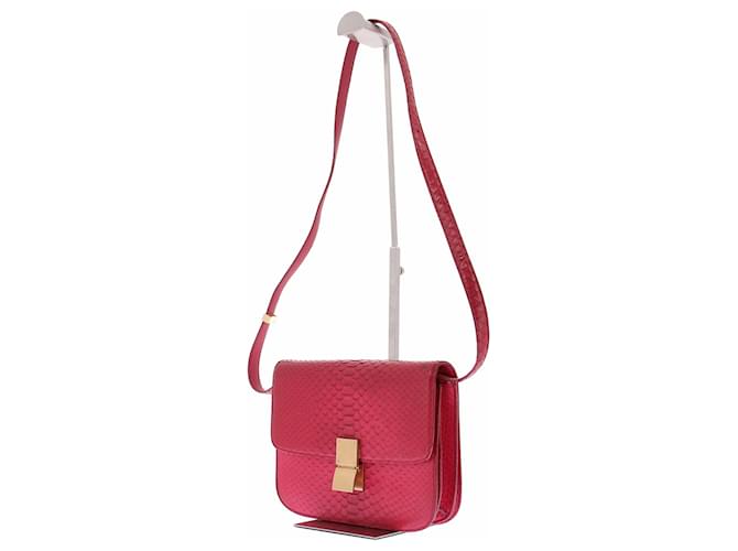 Céline Borsa "Classic box" in pitone rosa - vista 2