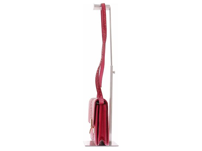 Céline Borsa "Classic box" in pitone rosa - vista 5