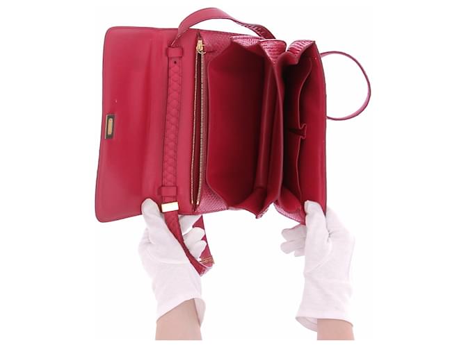 Céline Borsa "Classic box" in pitone rosa - vista 6